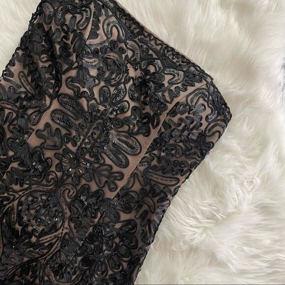 New Sue Wong Black Nocturne Divine Embroidered Strapless Maxi Evening Gown 12 - Picture 4 of 9